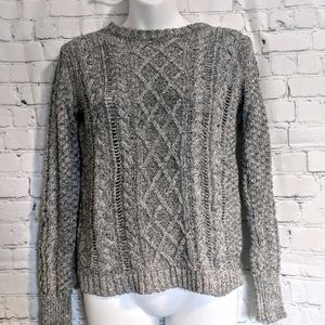 Aeropostale Grey Cable Knit Sweater Size Small